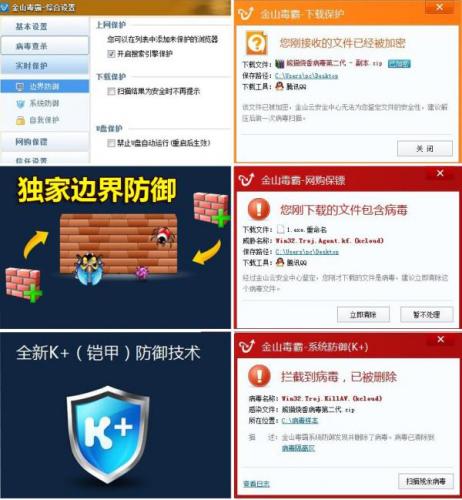 图3独家边界防御技术和K+防御技术的拦截效果