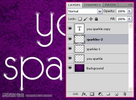 图4：Photoshop发光烟花字制作教程