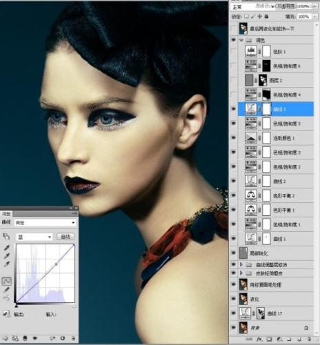 图28：Photoshop模特妆容片修饰教程
