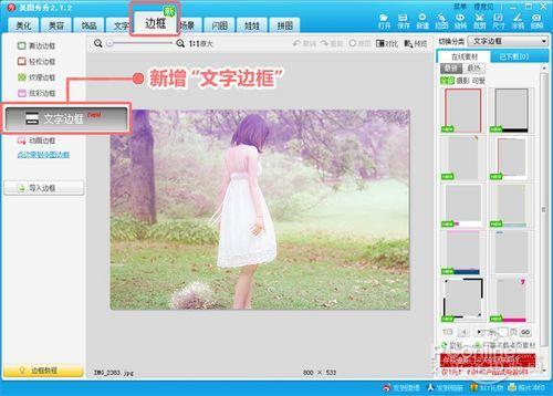 新增的文字边框按钮