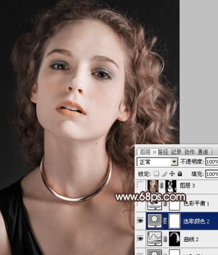 图12：Photoshop淡黄肤色设计教程