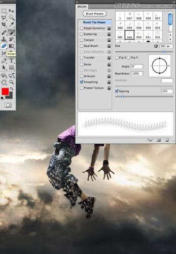 图5：Photoshop制作爆发力特效