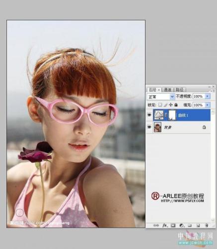 图5：Photoshop发暗MM照片美化