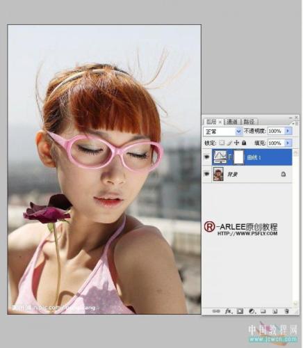 图4：Photoshop发暗MM照片美化