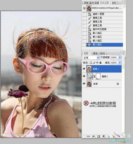 图6：Photoshop发暗MM照片美化