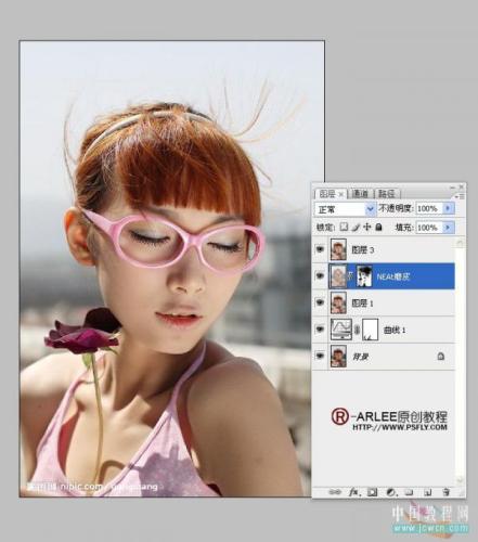 图7：Photoshop发暗MM照片美化