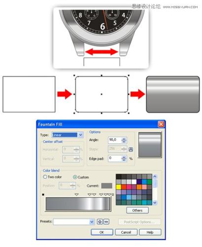 图38：CorelDraw绘制手表教程