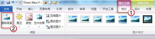 图1：Word 2010去除图片背景小技巧