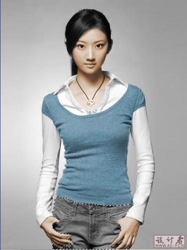 图12：用Photoshop给黑白美女照片上色