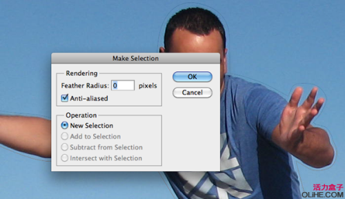 图7：Photoshop CS5内容识别去除多余路人