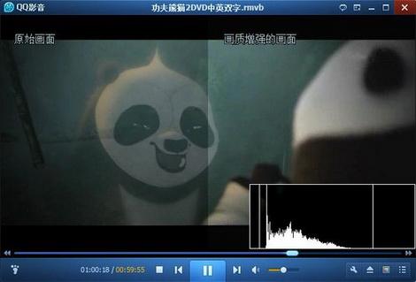 720P功夫熊猫画质增强/左眼键效果对比