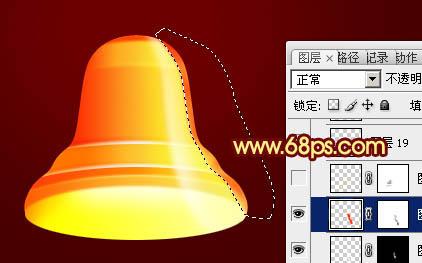 图27：Photoshop制作金色圣诞铃铛