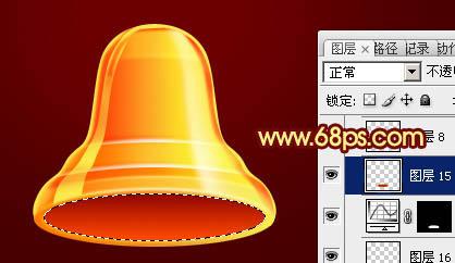 图31：Photoshop制作金色圣诞铃铛