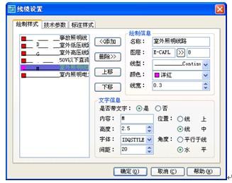 图1：浩辰CAD教程之电气自定义线缆