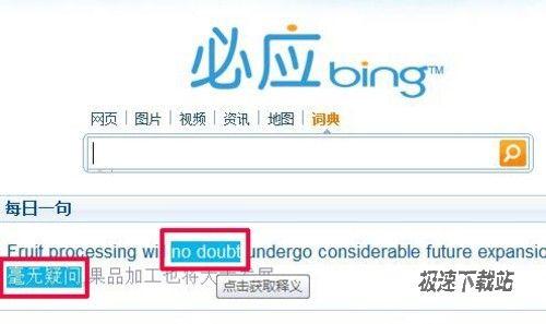 图3：必应网页词典