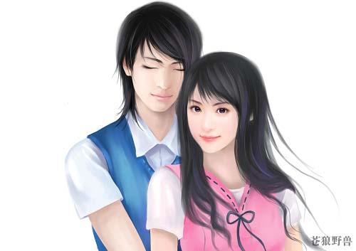 图18：Painter鼠绘动漫情侣照片