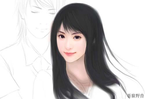 图15：Painter鼠绘动漫情侣照片