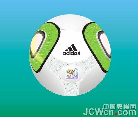 图2：CorelDRAW鼠绘南非世界杯足球