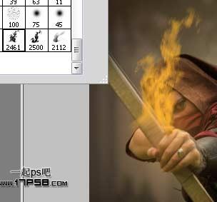 图15：PS制作手握火焰弓箭的刺客