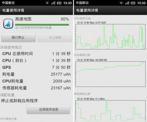 高德地图软件耗电量