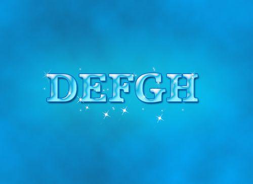 图1：PhotoShop制作蓝色星星文字效果教程