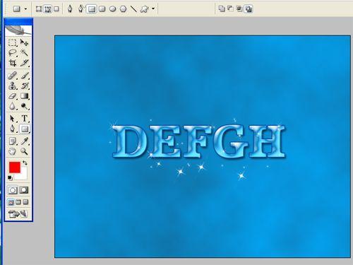 图12：PhotoShop制作蓝色星星文字效果教程