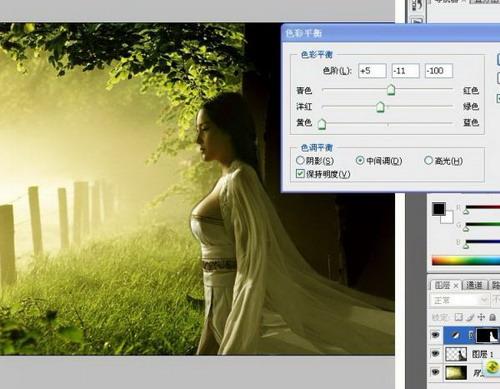 图16：PS轻松更换美女照背景图