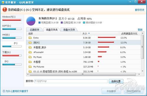 软件搬家得到优化