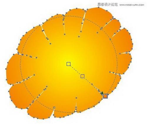 图12：CorelDRAW绘制质感冰块橙子