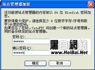 CuteFtp密码设置画面