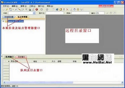 CuteFtp Pro主界面