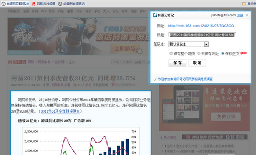 图4 有道云笔记网页剪报功能 