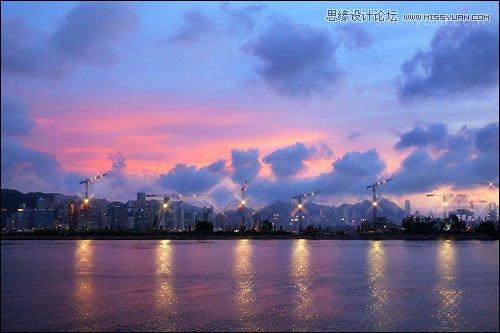 图1：PS给夜景照添加璀璨星光