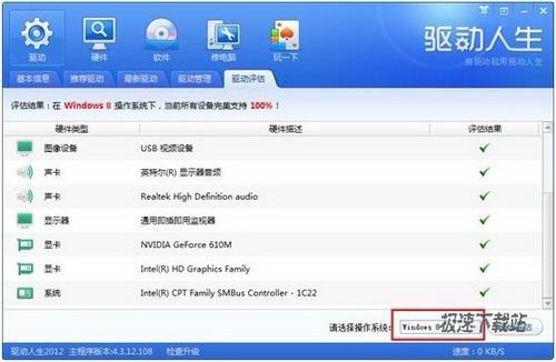 图2 驱动评估Windows8 32位