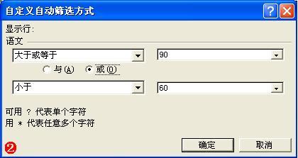 图2：Excel筛选功能
