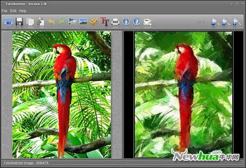 FotoSketcher主界面