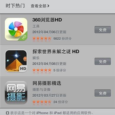 图三：360浏览器HD新版备受好评