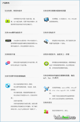 图：2 确然转码大师的特色功能