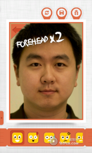 图2：WP Face Touch应用截图