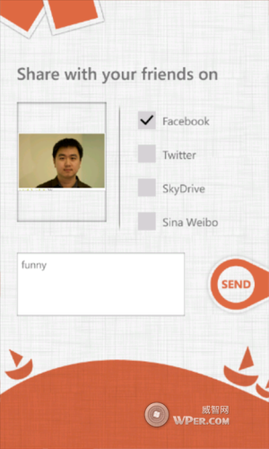 图6：WP Face Touch应用截图