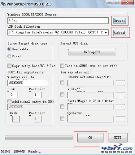 Win Setup From USB选项说明