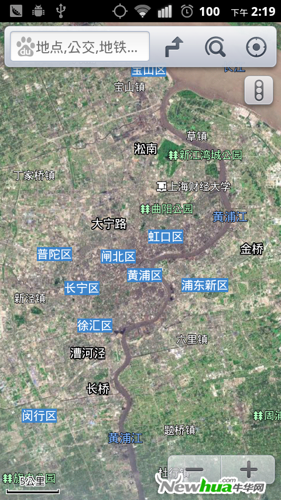 百度地图的卫星视图
