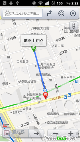 四款应用的路线规划及导航功能