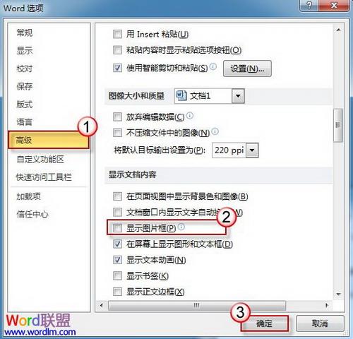 图4：Word插入图片显示空白框的解决方法