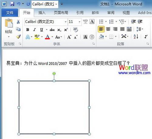 Word插入图片显示空白框的解决方法