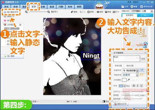 输入静态文字