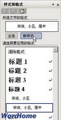 图2单击“新样式”按钮