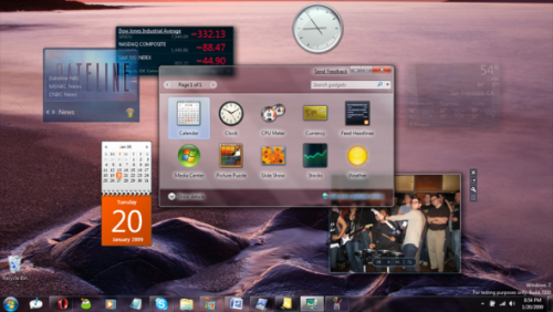 微软建议用户关闭Win7桌面小工具和侧边栏