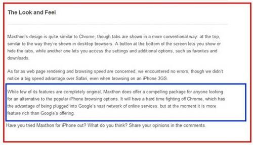 傲游浏览器iPhone版与Chrome和Safari的对比