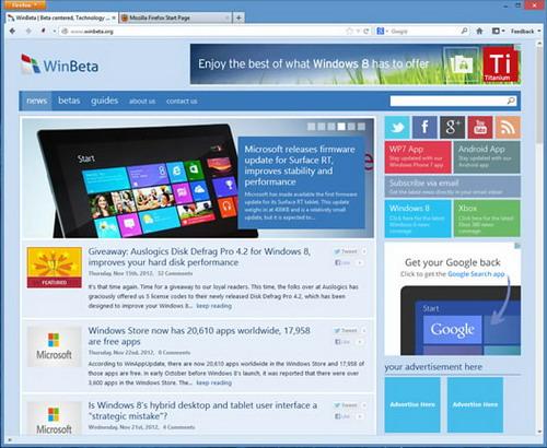 火狐 Firefox 18.0 正式版效果图